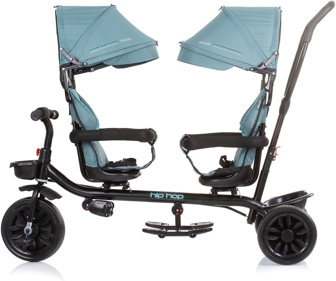 Tricycle with seats facing each other