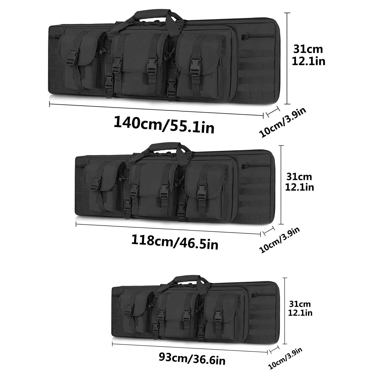 Funda para carabinas,Estuche para Rifle táctico para Arma,Suave Acolchado con Cerradura carabina Bolsa,para caña de Pescar Mochila Funda Impermeable y Portátil