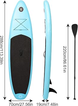 10FT Inflatable Stand Up Paddle Board SUP Set, Durable 3-Layer PVC Surfboard with Pump, Paddle, Backpack & Accessories Kit, High Stability 270L SUP Paddle Board