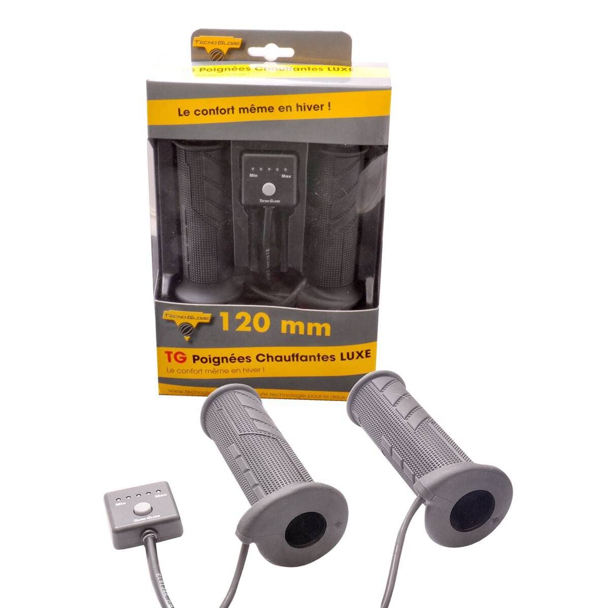 POIGNEES CHAUFFANTES QUAD Longueur 120 mm LUXE