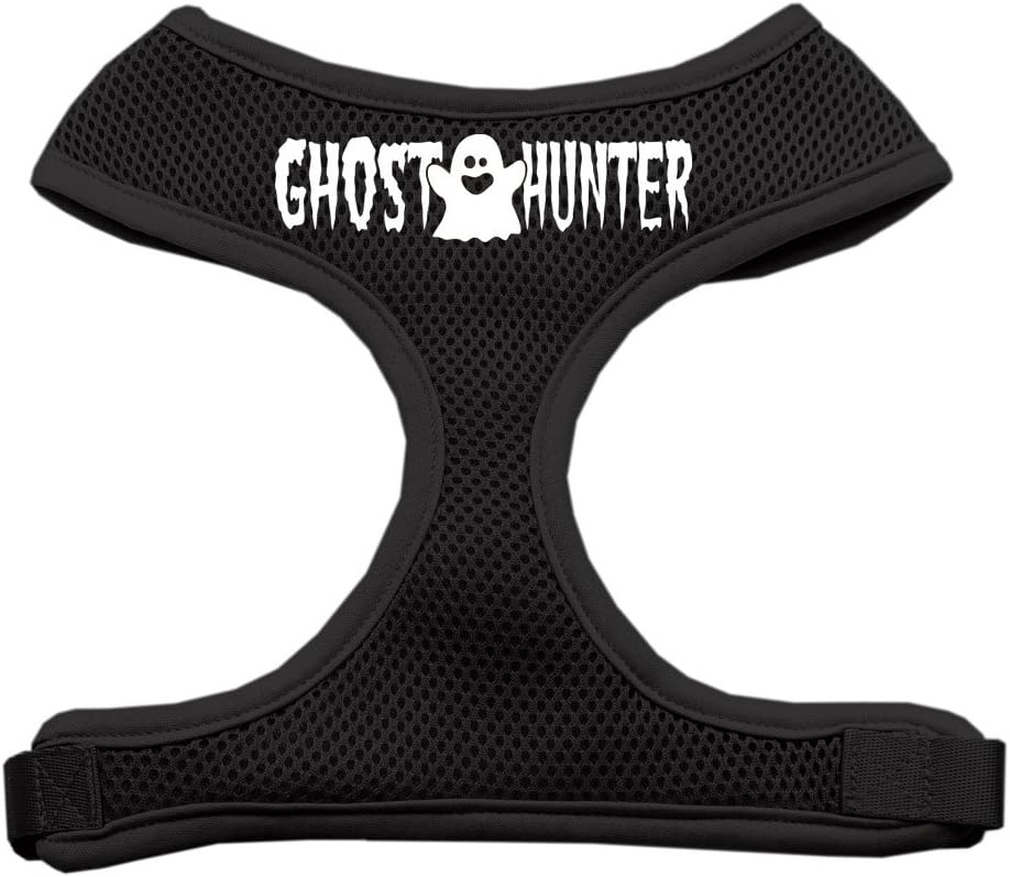 Mirage Pet Ghost Hunter Design Soft Mesh Harnesses Black