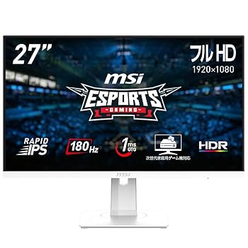 処分セール 新品 MSI 24.5インチ モニター フルHD 200Hz Amazon.co.jp: MSI ゲーミングモニター MAG 274PFW 27インチ