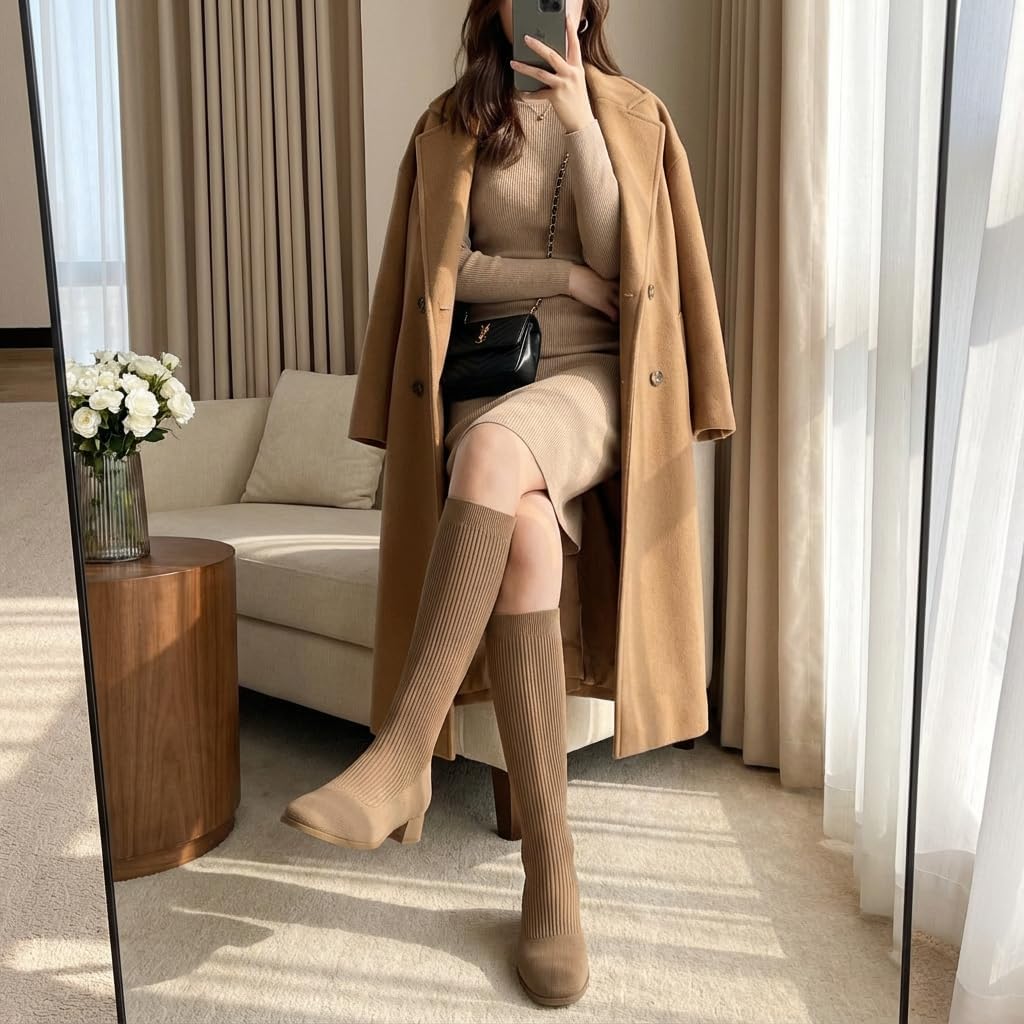 CUSHIONAIRE Rialto Women’s Knee-High Stretch Boot – Slip-On Tall Shaft Boot with Memory Foam & Low Block Heel - Image 7