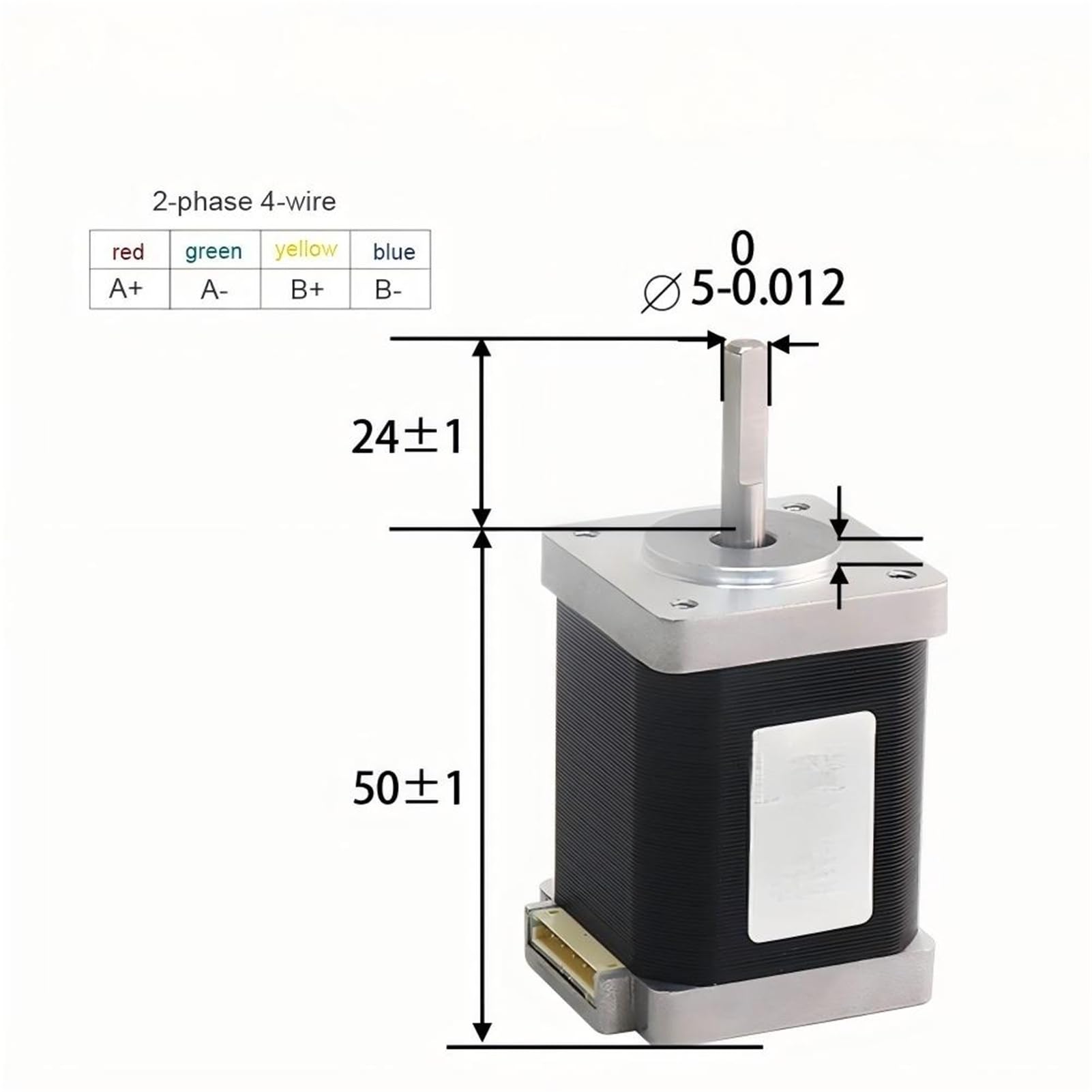 2 Stück NEMA14 Miniatur-Schrittmotor 0,3 N. M 1,3A 3D-Druckzubehörmotor cnc