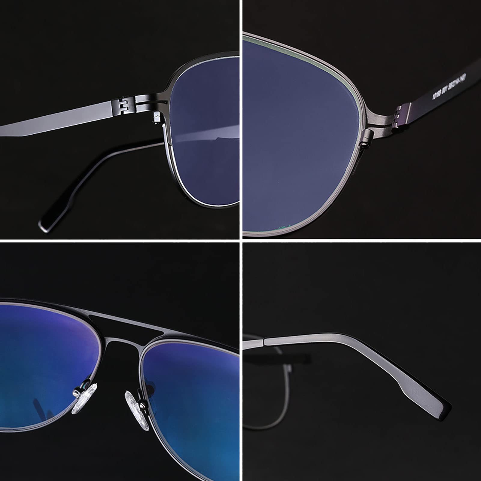 BAFAFA Niebieskie okulary do czytania z blokadą światła, Okulary Presbitia, Progresywne Wieloogniskowe Okulary do czytania UV400, Lekkie czytniki przeciwzmęczeniowe oczu (Color : Grey, Size : +2.0)