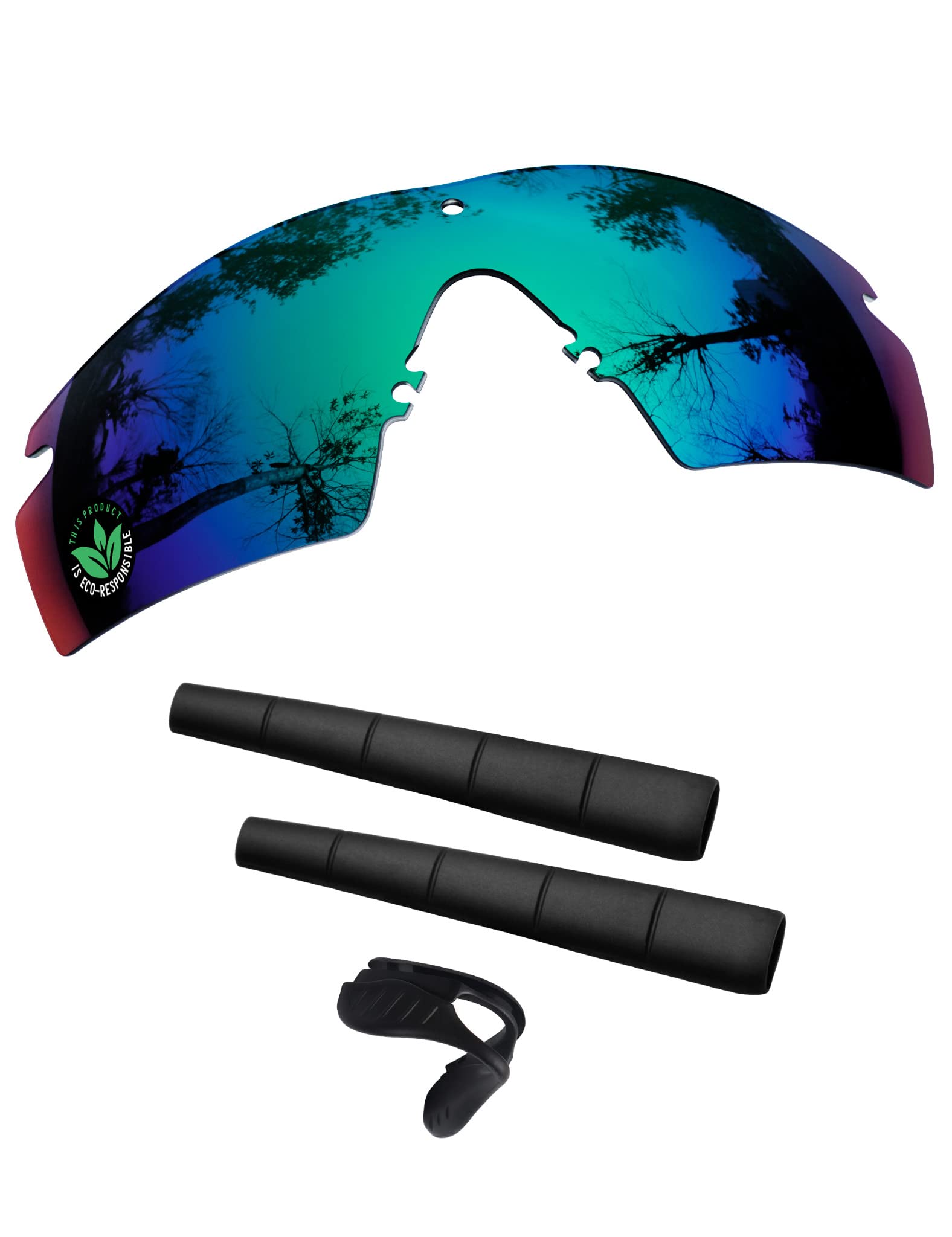 Raydi Polycarbonate Replacement Lenses &amp; Rubber Kits for Oakley Si Ballistic M Frame 2.0 Sunglasses