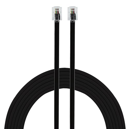 Power Gear Cable de línea telefónica, 15 pies, cable telefónico, extremos modulares, funciona para teléfono, módem o máquina de fax, para uso en