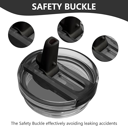 Miniatura 7 de Vaso de repuesto a prueba de fugas con popote, apto para Stanley ProTour Quencher y Quencher H2.0 vaso de 20 onzas, 30 onzas (2 negro, 20 onzas y 30
