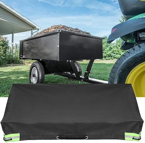 Cubierta de remolque inclinada para tractor de césped, cubierta impermeable de remolque de carro utilitario, cubierta de acero para carrito de