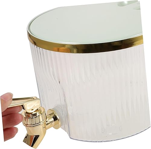 Miniatura 6 de Hemoton Cubo para bebidas, cubo transparente, hervidor de agua fría, dispensador de bebidas de vidrio, jarra de té helado con boquilla, té helado,