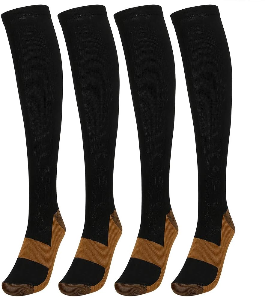 so Compression Stockings, 2Pair Sport Compression Stockings Ankle Copper Fiber Calf Thining Sleeves