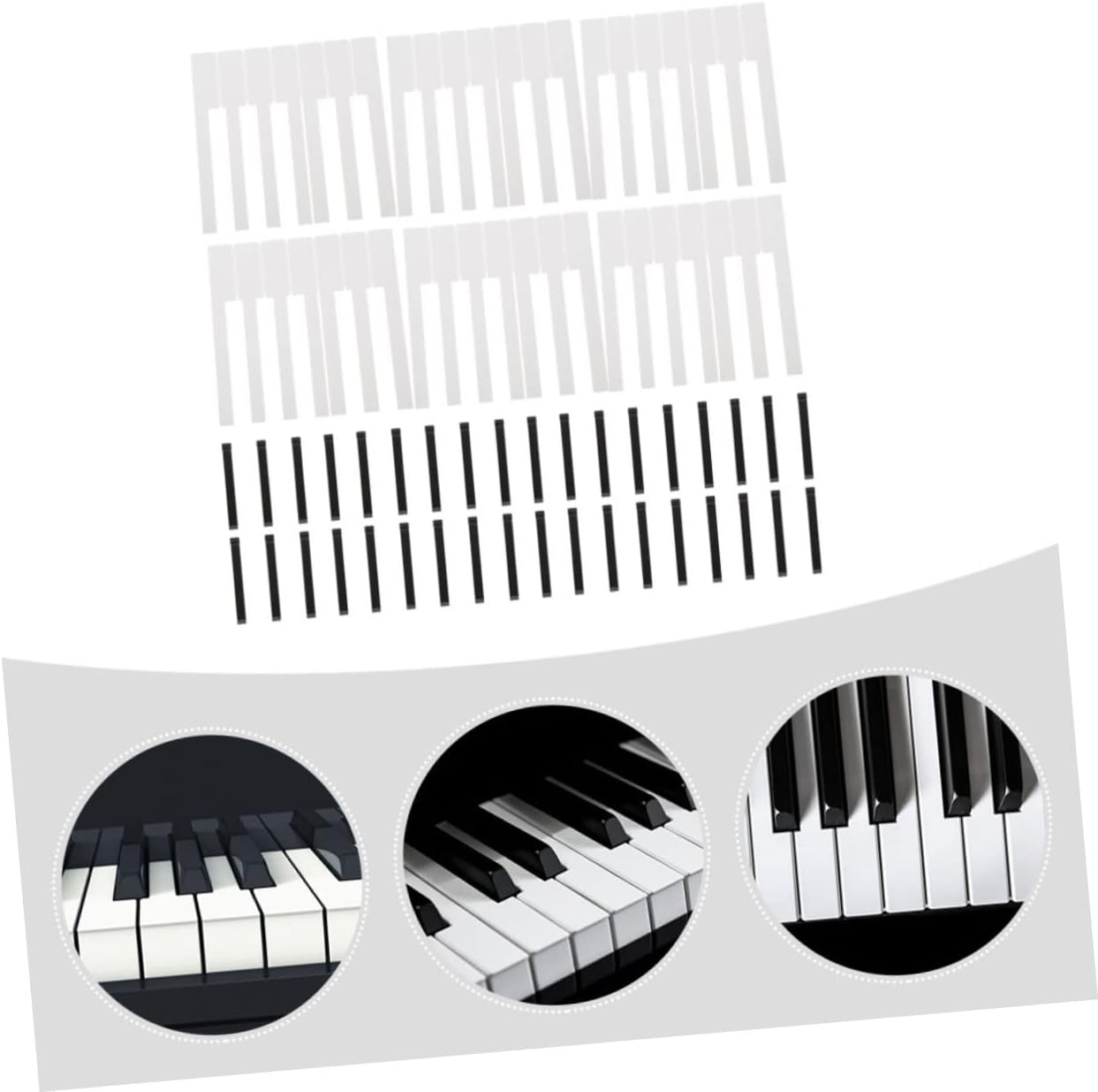 OFFIGAM 88個 ピアノキートップ 鋼琴鍵皮 白鍵 黒鍵哑光仕上げ ピアノ修理用アクセサリー プロ 人用実用パーツ