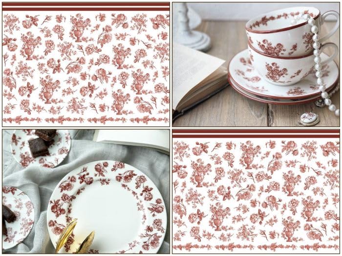 Amazon.co.jp: ポーセラーツ 転写紙 【白磁用】 アンティークローズ