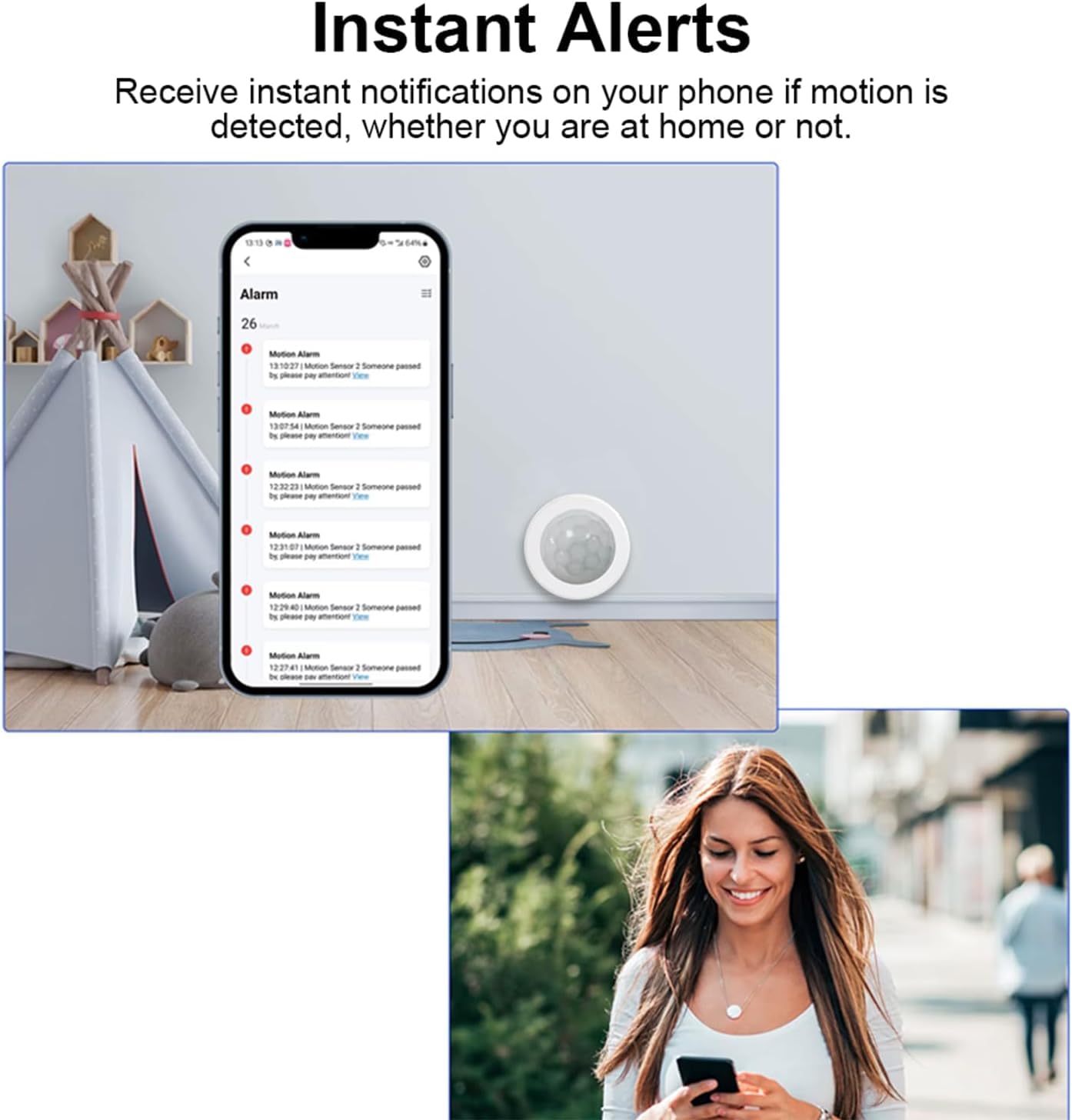 Haozee Zigbee PIR Sensor de movimiento inteligente, alta sensibilidad, detección en tiempo real, requiere concentrador Zigbee, compatible con Home Assistant y Zigbee2MQTT