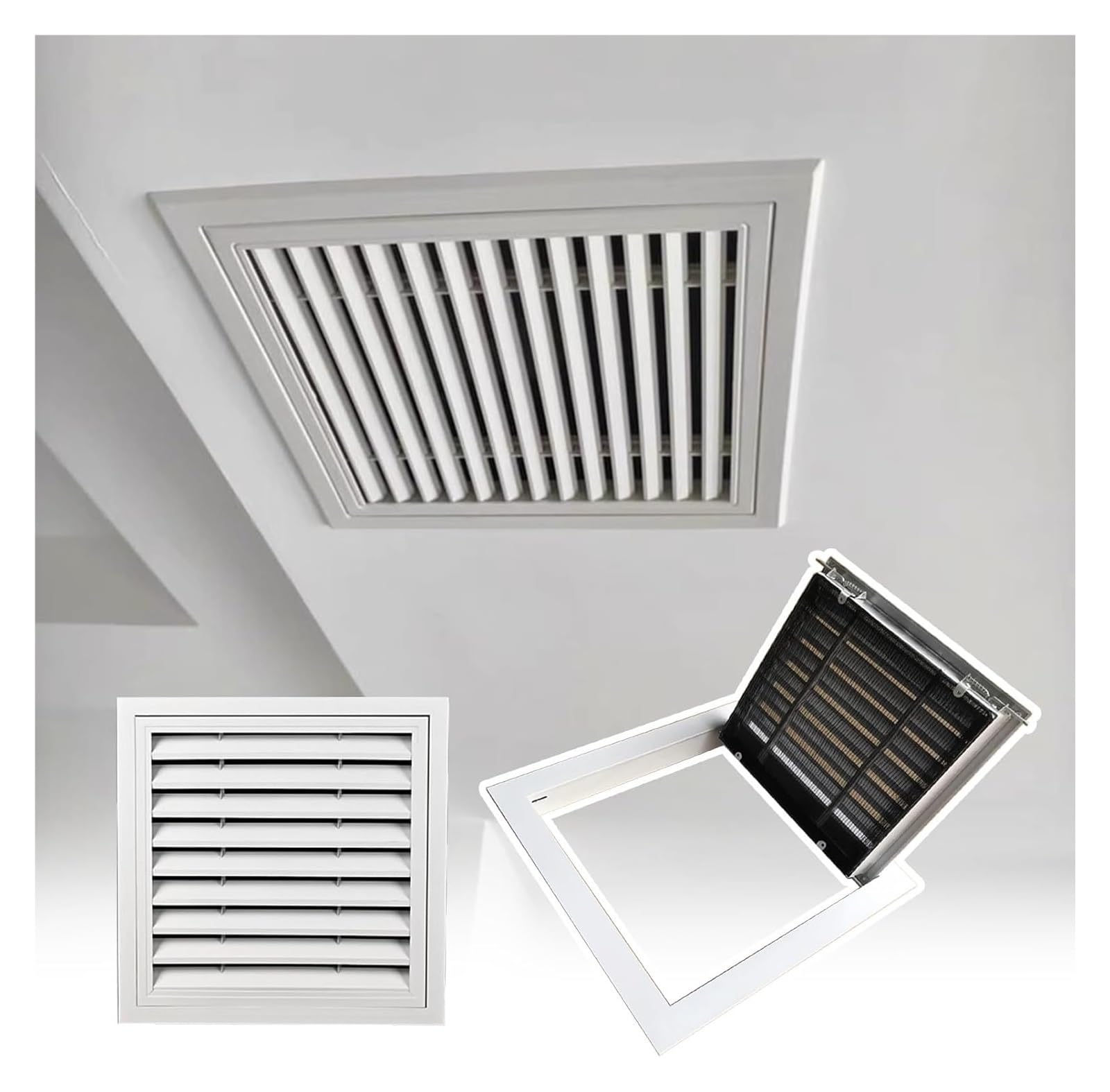 Puerta de acceso de fontanería ventilada con control de polvo activo
