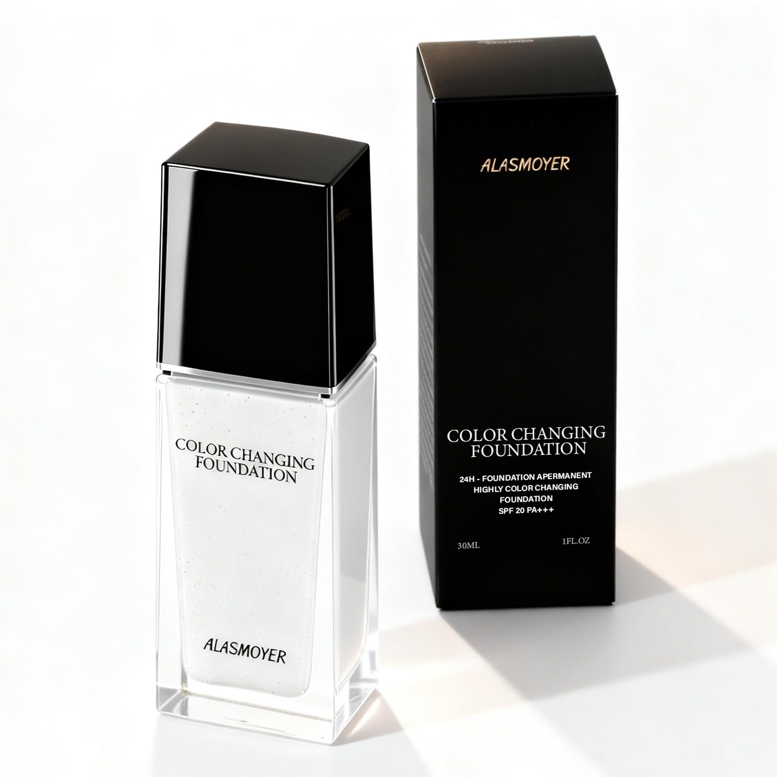 Color Changing Foundation, Color-Changing Foundation for Mature Skin, Coverage Hydrating, Hydrating Natural Coverage, Suitable for Light to Medium