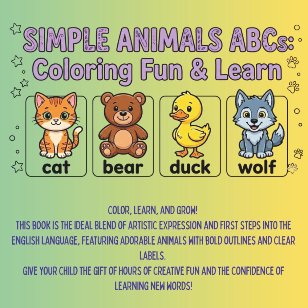 Simple Animals ABCs - Coloring Fun & Learn (Mindful Moments for All Ages)