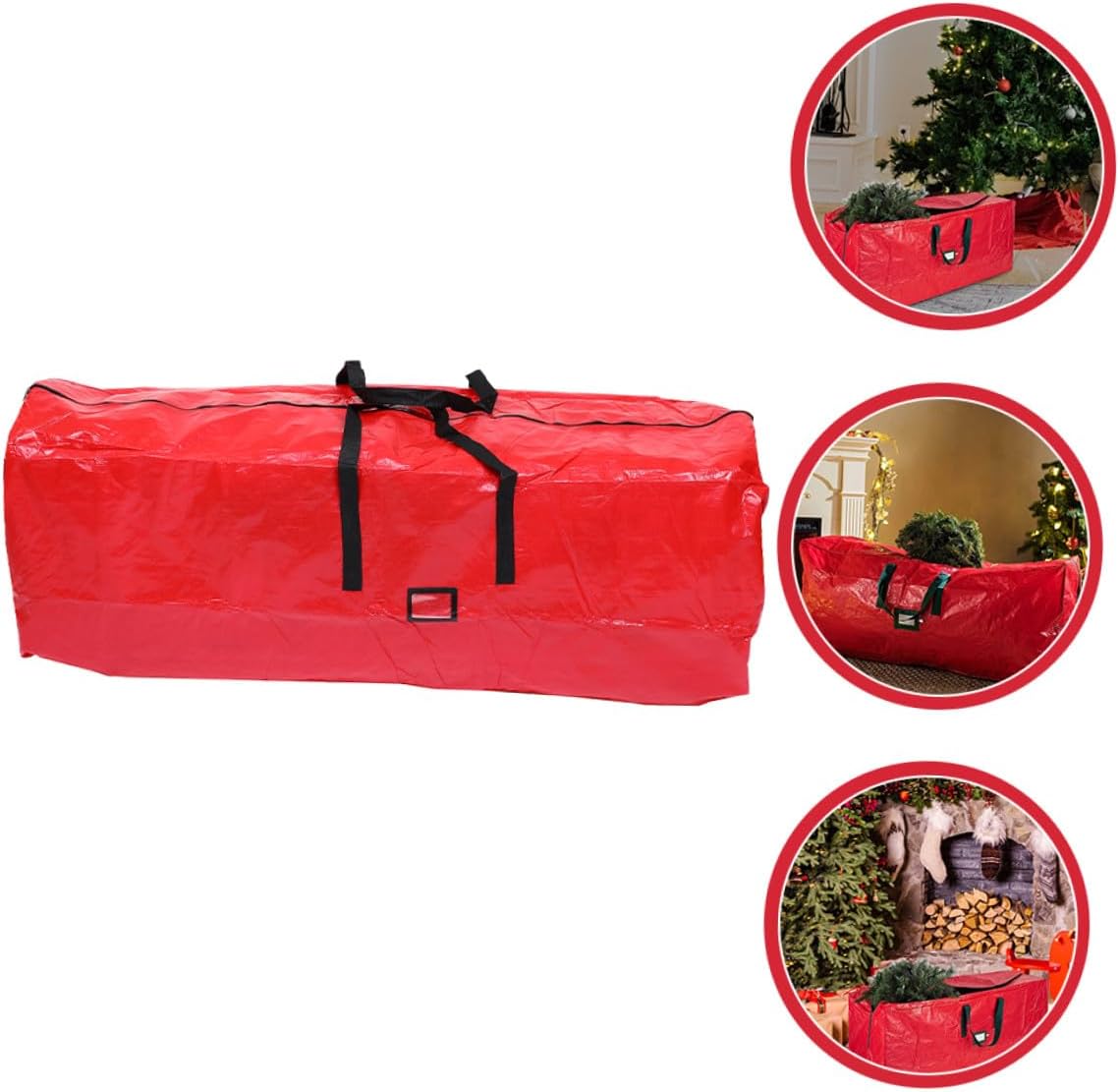 KALLORY Waterproof Christmas Tree Storage Bag with Handles, Large 165x38x76 Cm Party Storage Pouch Dustproof Organizer for Holiday Décor