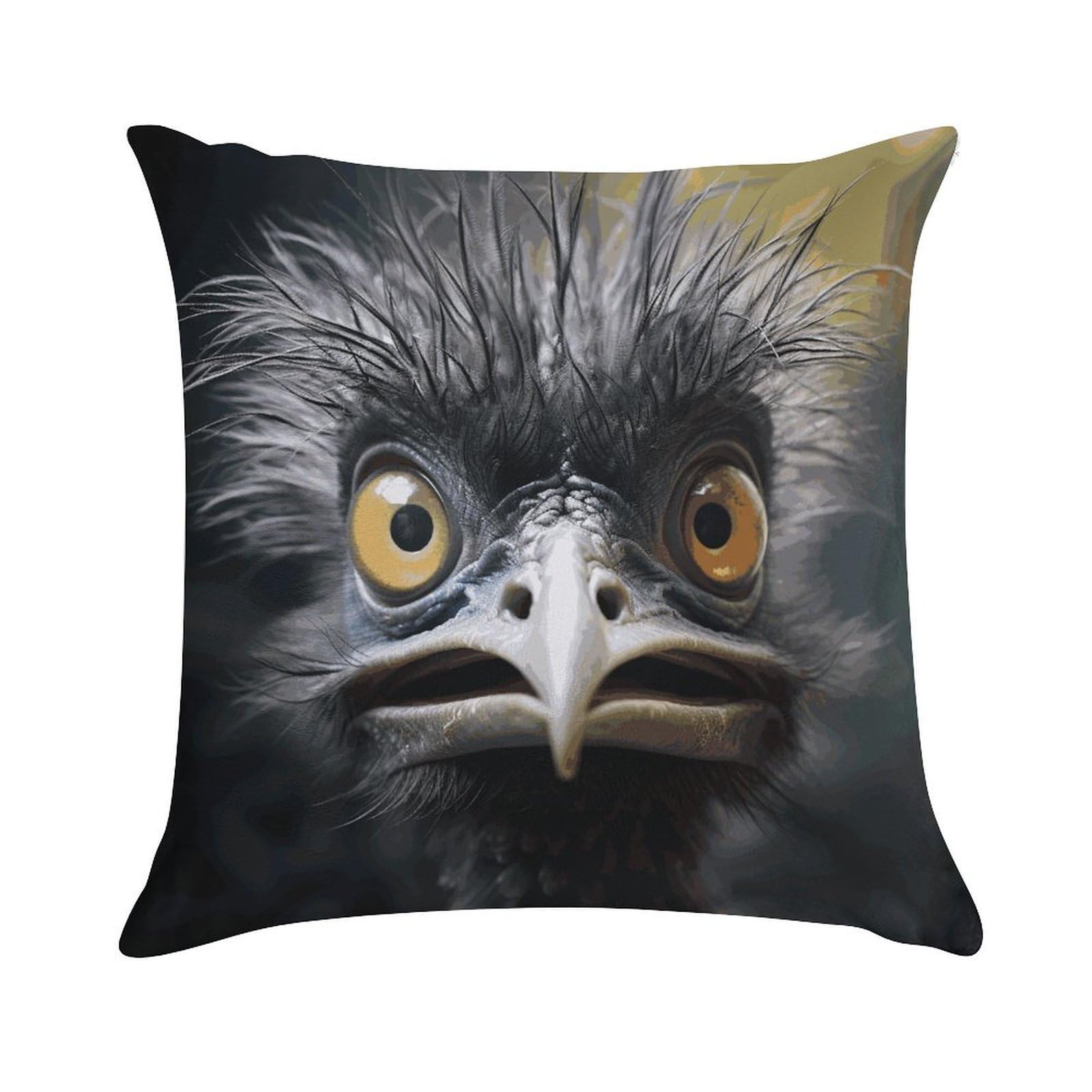 Khauerbc Emu Soft Cozy Throw Pillow Covers Decorative Cushion Covers Plush Boho Farmhouse Pillow Case With Zipper Throw Pillowcase For Bed Sofa Living Room Bedroom