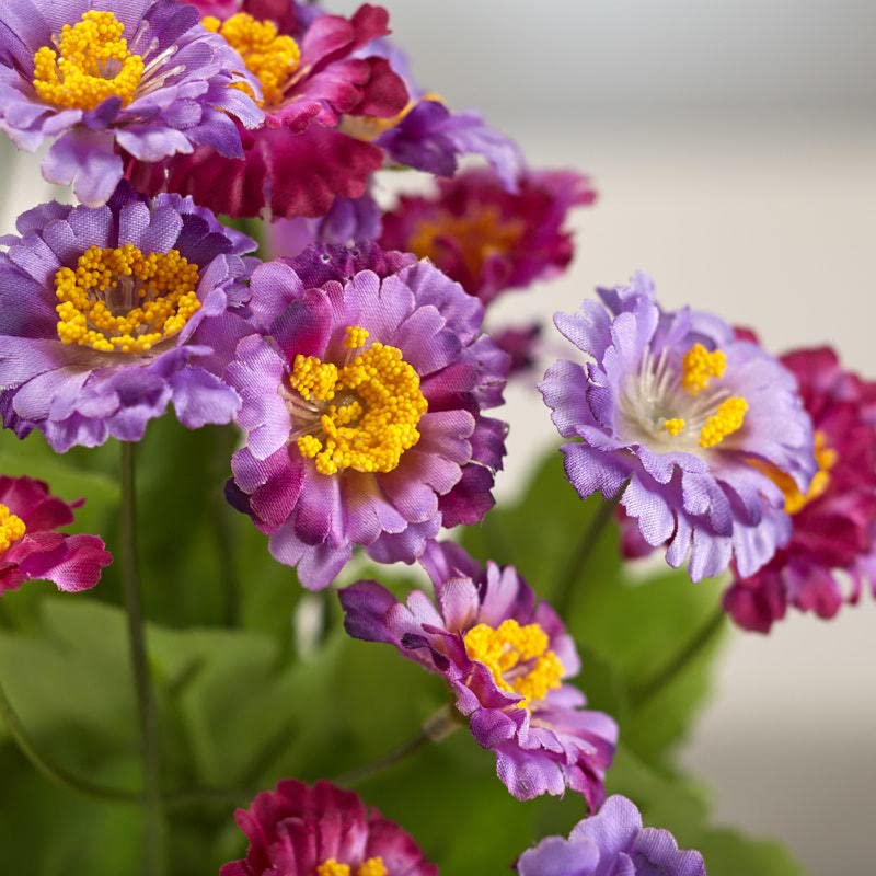 Factory Direct Craft Artificial Purple Zinnia Bush for Arranging and Crafting | Size: 21