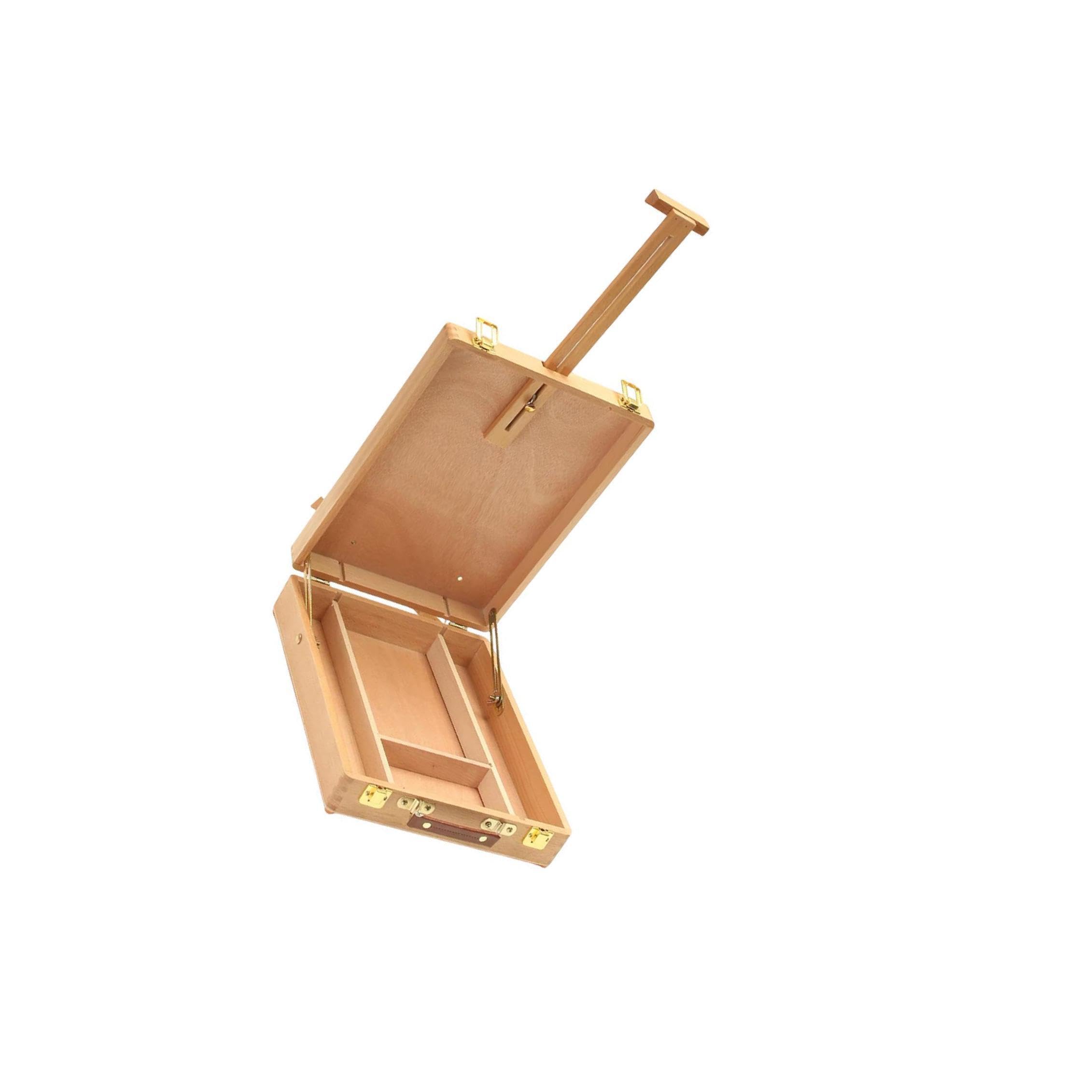 Ailan Boîte de rangement pour matériel d'art : chevalet pour les amateurs de peinture à la recherche d'un rangement durable avec un espace intérieur. Chevalet table en bois réglable pour le