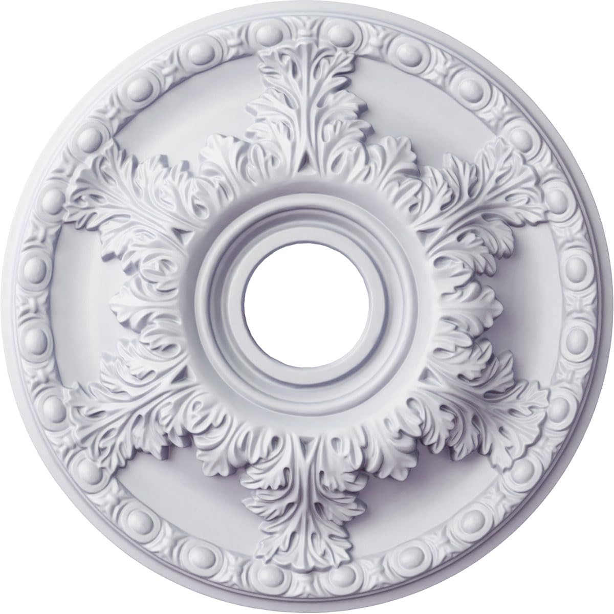 Ekena Millwork CM18GA Granada Ceiling Medallion, 18"OD x 3 1/2"ID x 2 1/2"P (Fits Canopies up to 6 5/8"), Factory Primed