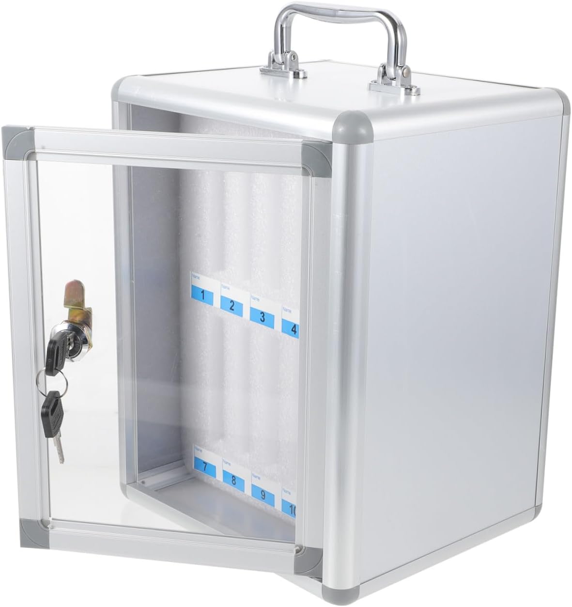 Ciieeo Mobile Phone Storage Locker Cabinet with 12 Slots Phone Locking Box with Handle Design Sturdy for Office School and Conference Room Use