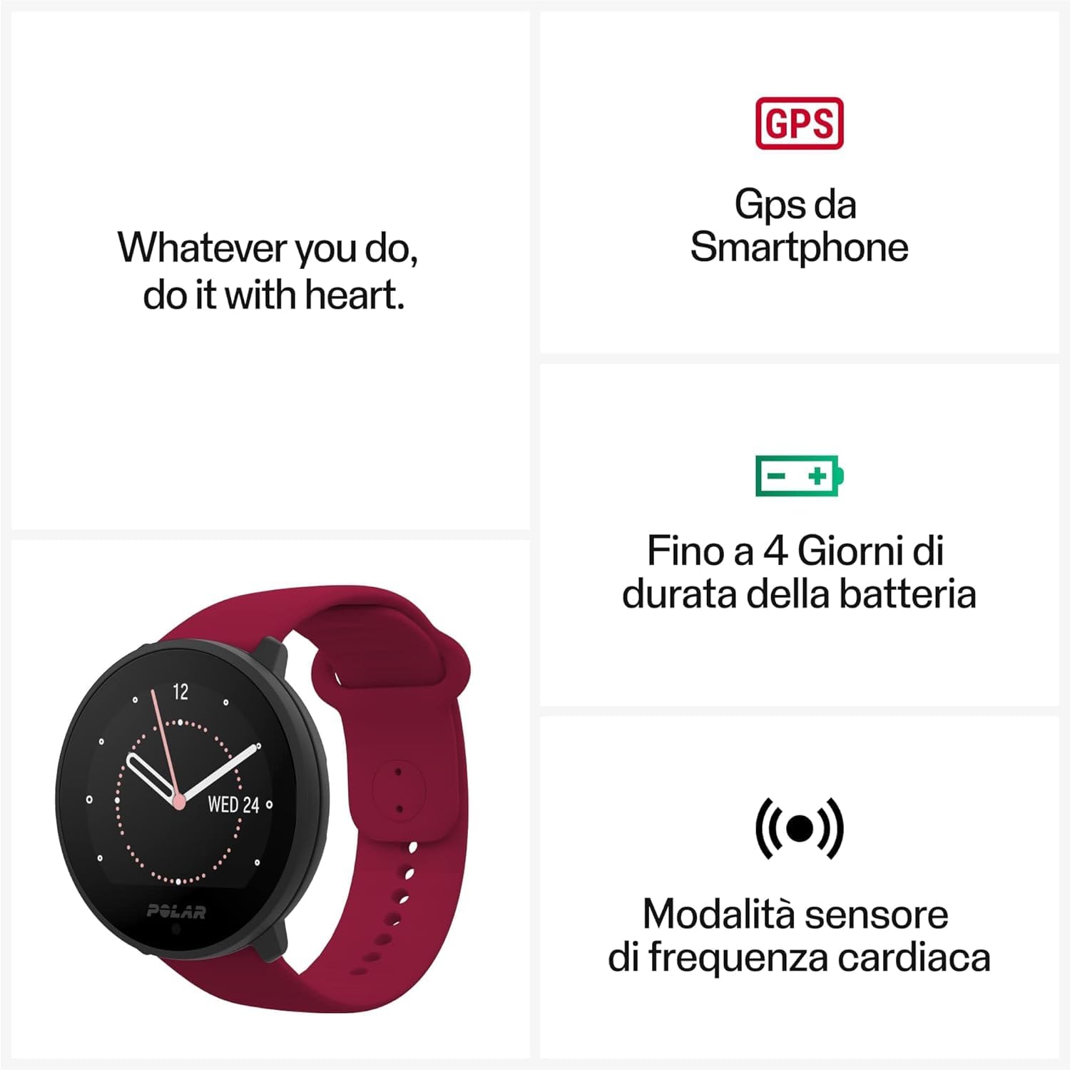 Polar Unite Smartwatch Impermeabile Unisex con GPS da Smartphone, Monitoraggio del Sonno, Guida all'Allenamento Quotidiano, Misurazione del Recupero - Cardiofrequenzimetro dal Polso
