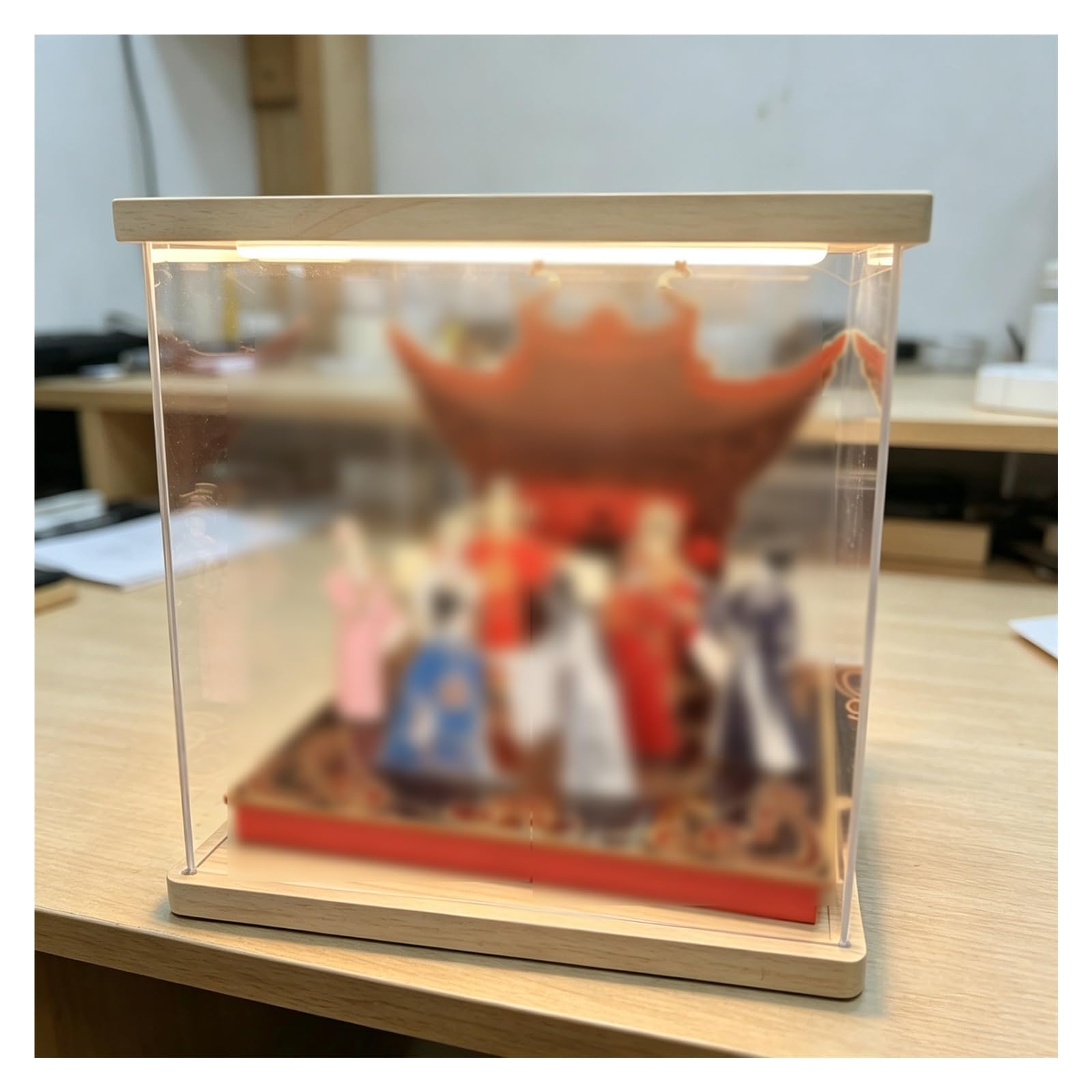 CHZDPP Custom LED Acrylic Display Case for Collectible/Model/Memorabilia