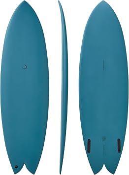 nanazero Wood Skin Surfboard Hybrid HB02 Fish 62", Durable and Light-Weight Structure