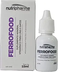 Nutripharme Suplemento Vitamínico Mineral Ferrofood Para Cães E Gatos 15Ml