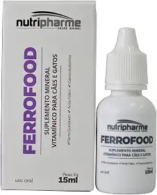 Nutripharme Suplemento Vitamínico Mineral Ferrofood Para Cães E Gatos 15Ml
