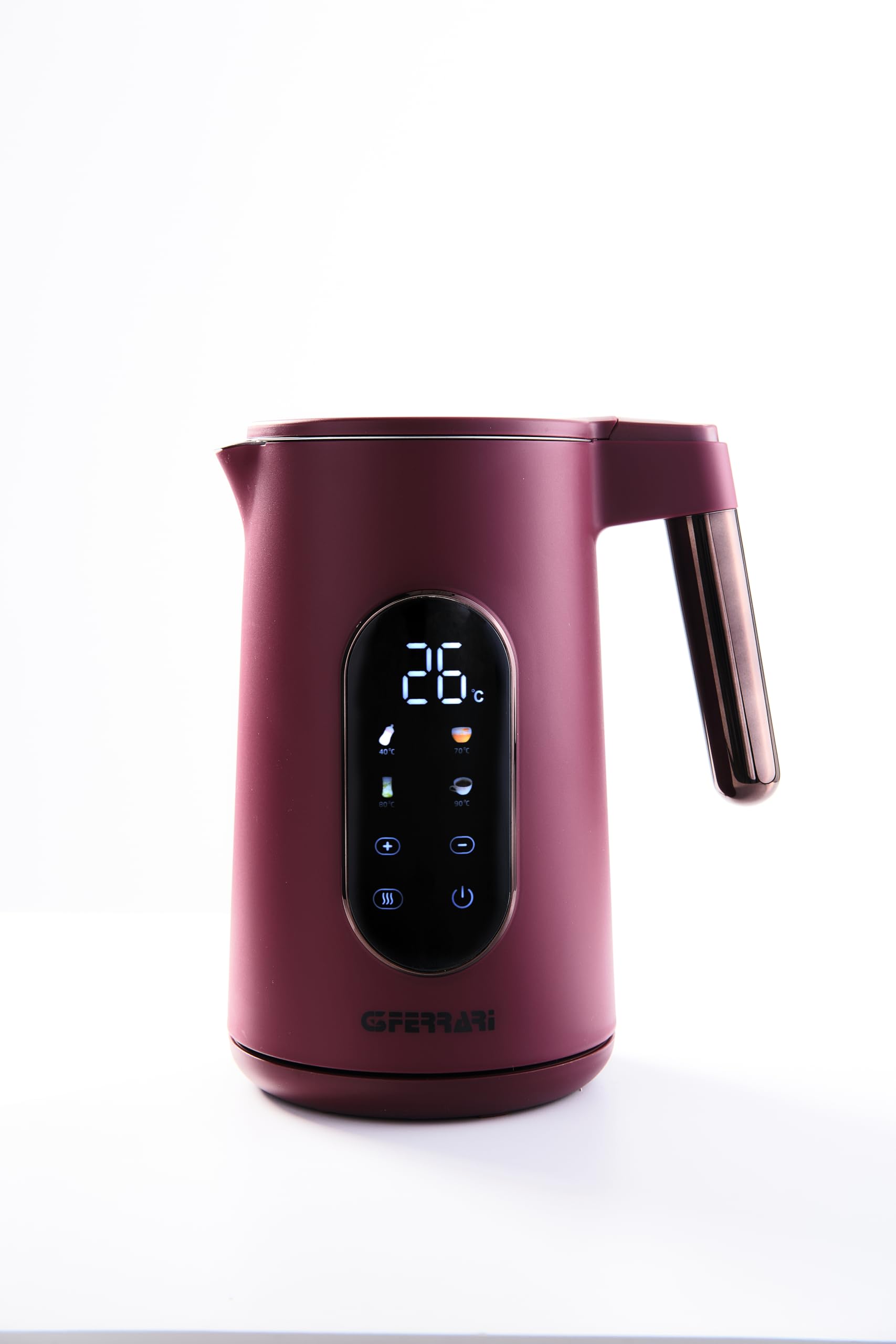 G3 Ferrari G10205 Tisaniere Tech czajnik, 1,7 l, 4 wstępnie ustawione programy, ekran dotykowy, regulacja temperatury, podstawa z obracaniem o 360°C, herbata matcha, biała herbata, herbata ziołowa,