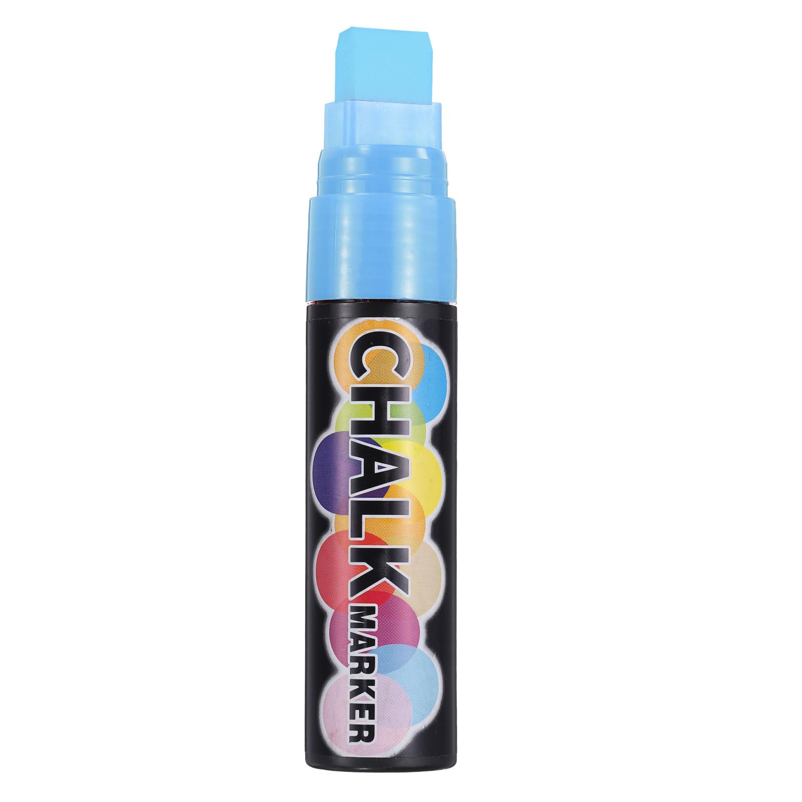PATIKIL Liquid Chalk Markers 15mm, Chalkboard Markers, Dry Erase Chalk Pens with Erasable Wide Fine Tip Wet Erase for Chalkboard Windows Blackboard Car Mirror Glass, Blue