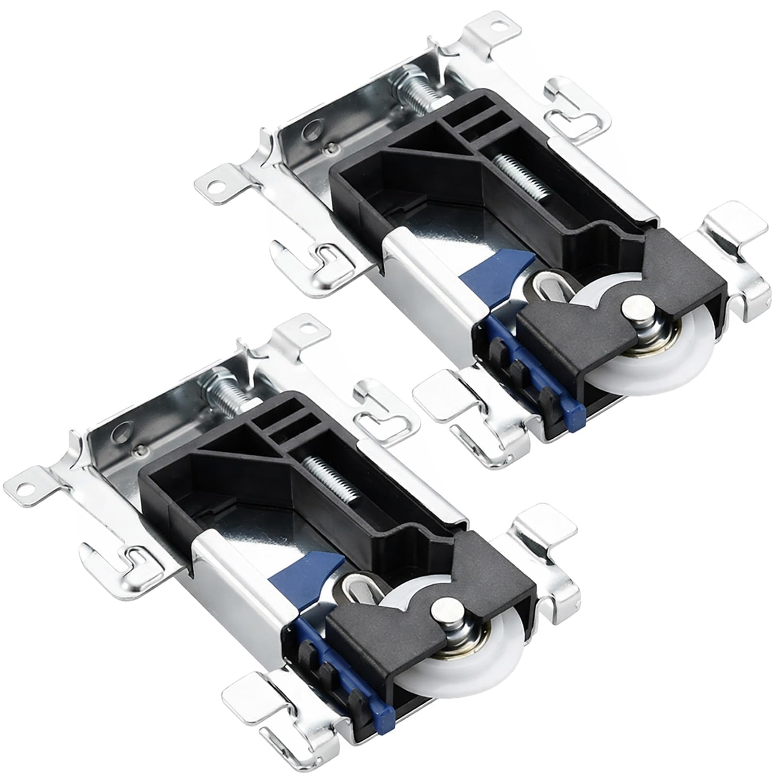 2PCS Sliding Door Wheels Sliding Wardrobe Door Compatible with Wooden Slide Door, Sliding Wardrobe Door Parts, Wheels Runners Guides Mechanism