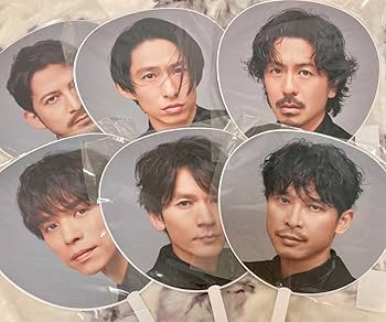 Amazon.co.jp: V6 うちわ 6枚セット 坂本昌行 長野博 井ノ原快彦 森田