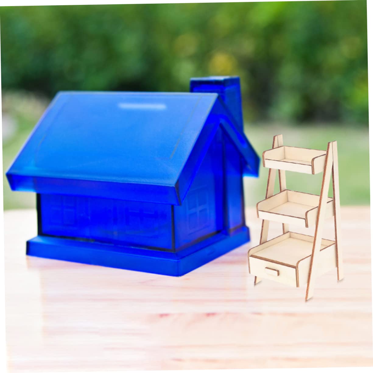 TOYANDONA Mini Flower Stand 1/12 Scale Wooden Dollhouse Furniture Accessory for Miniature Garden and Home Decoration - Image 4