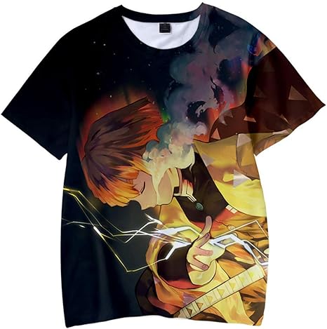 Amazon Co Jp 鬼滅の刃 Tシャツ 大人 半袖 丸首 炭治郎 かっこいい ねずこ 我妻善逸 メリヤス シャツ アニメ コスチューム 大人 子供 フルサイズ プリント 多彩 綿 ｓ ５ｘｌ 記念シャツ きめつのやいばシャツ 夏服 誕生日プレゼント キッズ 男女兼用 我妻 善逸 嘴平 伊之助