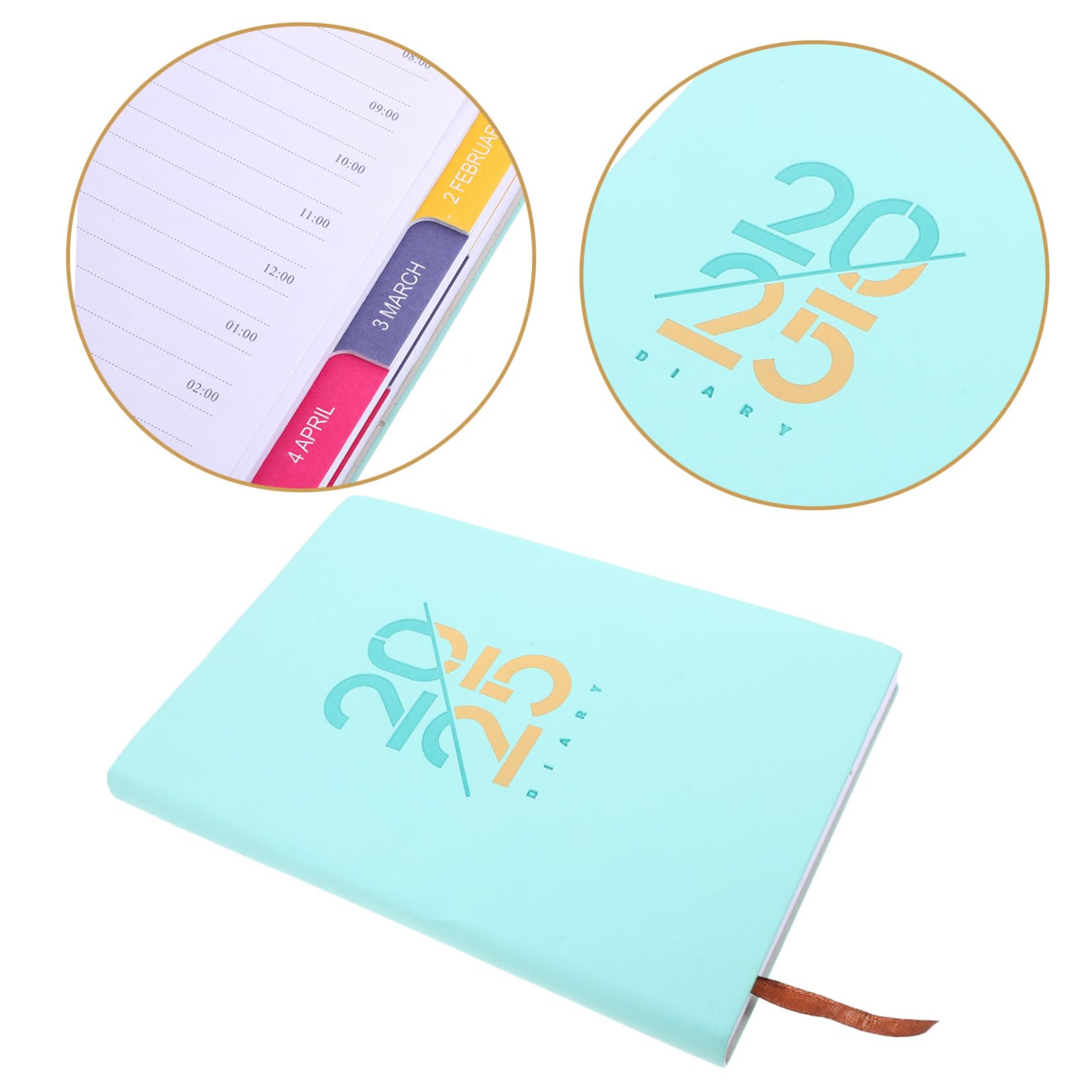 DOITOOL 4 Piezas Planificador Cuaderno Diario Calendario Inglés Agenda Mensual Escritura Suave para Oficina Estudiantes Profesores