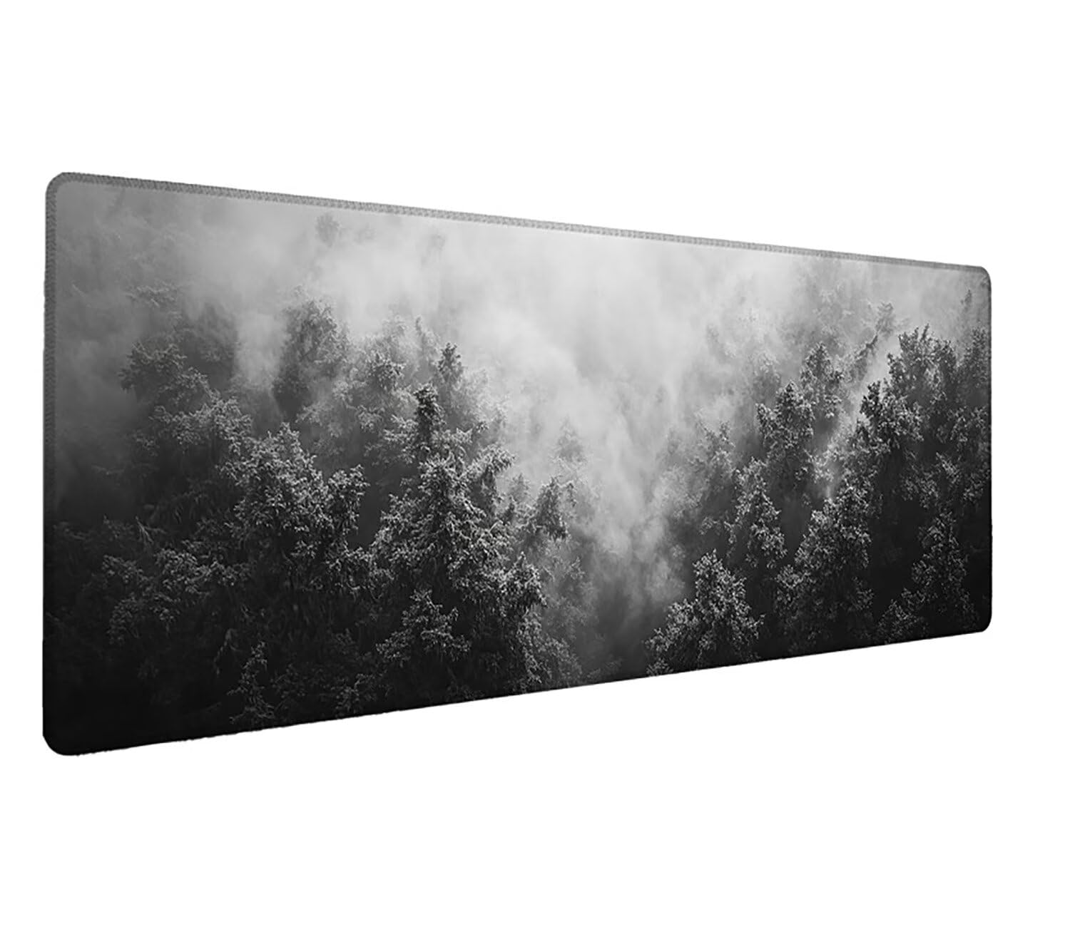 Podkładka na biurko, gamingowa podkładka pod mysz, motyw lasu, XXL, antypoślizgowa, gumowa podkładka pod mysz, szyte krawędzie, gamingowa podkładka pod mysz XXL, do biura i domu, akcesoria gamingowe