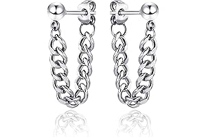 Punk Stainless Steel Chain Earrings: Edgy Appeal for Women