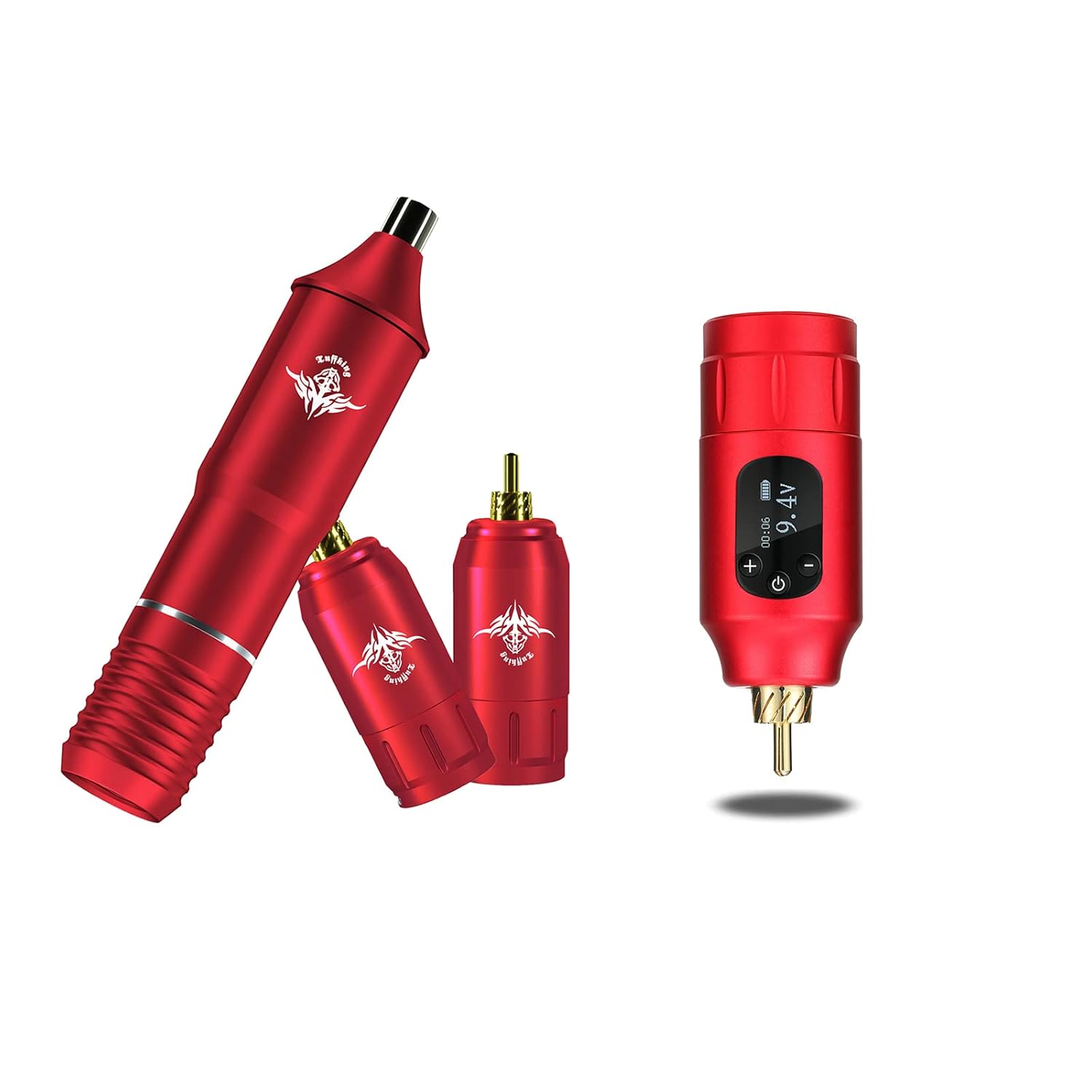 Rotary Tattoo Gun Kit, Tattoo Machine Pen with Battery and Cartridges Needles, Easy