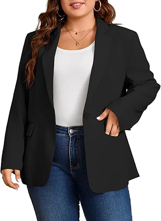 Womens Plus Size Casual Blazers