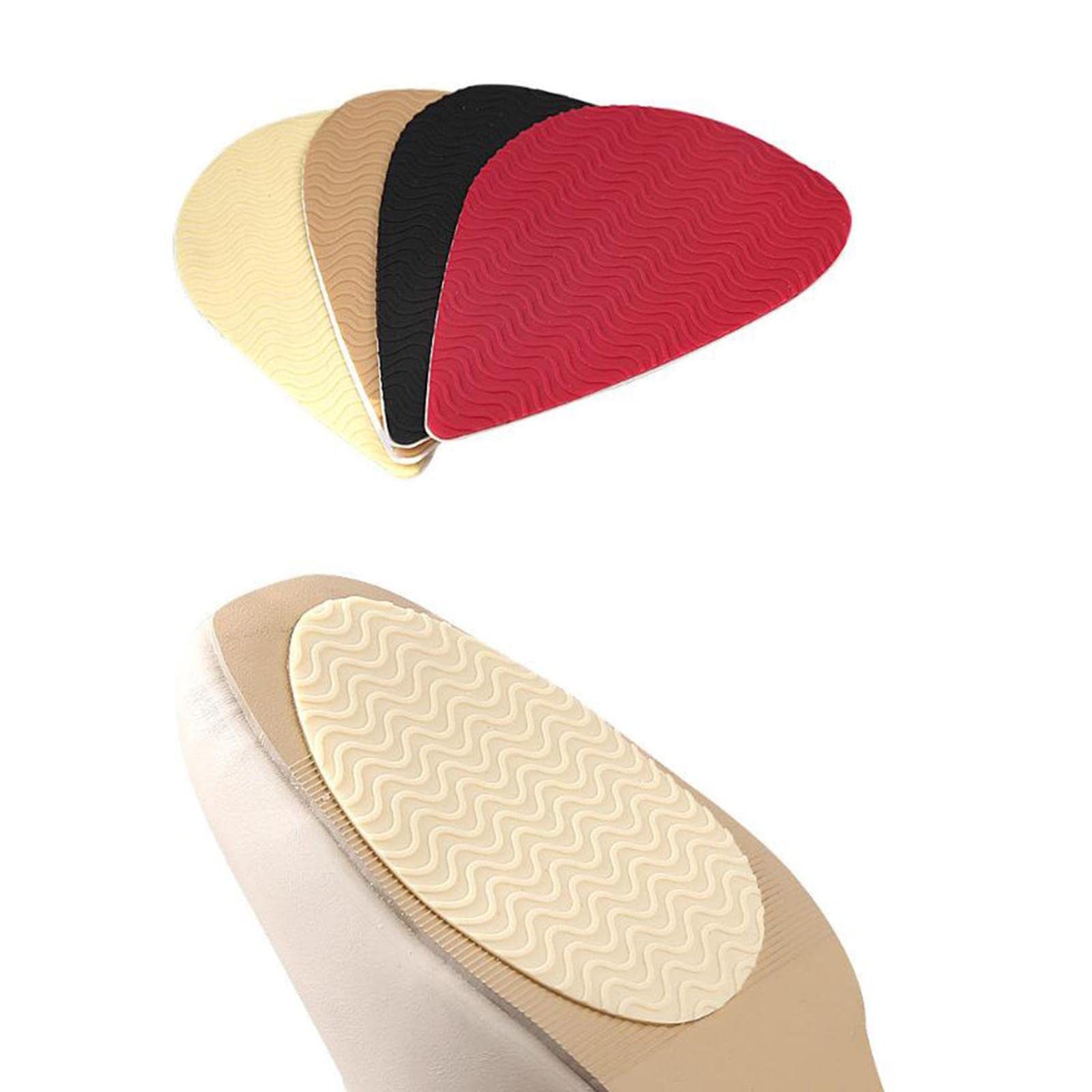 Juego de 10 almohadillas antideslizantes de goma autoadhesivas para zapatos de tacón alto, color caqui