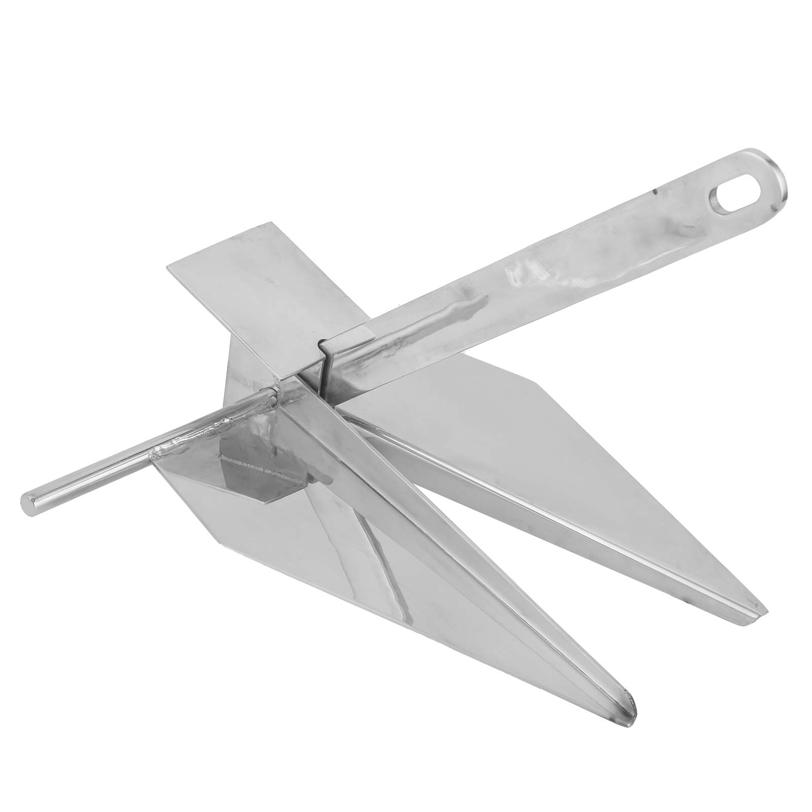 RiToEasysports Ancla para Barco de 2 Kg Ancla Marina de Acero Inoxidable 4 LB de Fraguado Rápido Resistente a la Corrosión Fuerte Poder de Sujeción para Barcos de 17 a 22 Pies Pesca Pequeña y Uso
