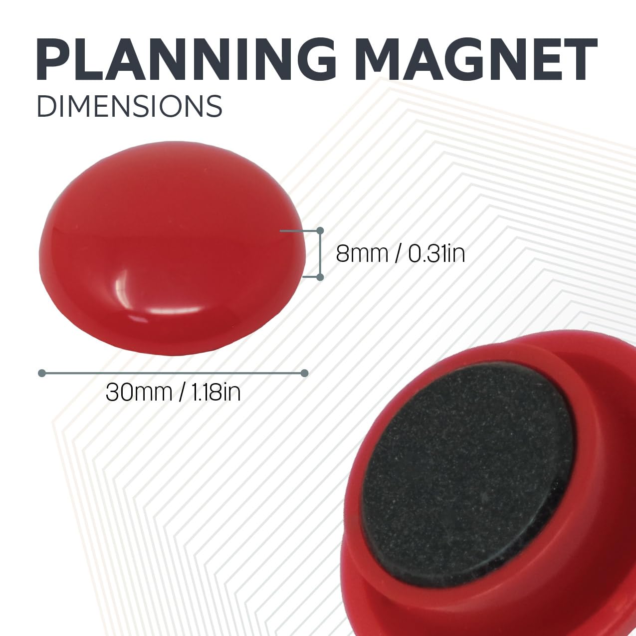 Medium Red Planning Office Magnete Für Kühlschrank, Whiteboard, Mitteilungspaket von 240