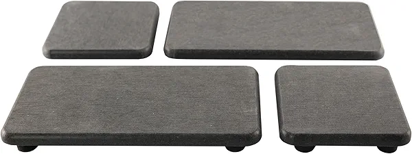 NiuYichee Set of 4 Water Absorbent Diatomite Coasters, Diatomaceous Earth Kitchen Soap Dish, Bathroom Trays, Water Absorbing Stone Used for Hand Soaps & Plants & Toiletries in The Modern Home