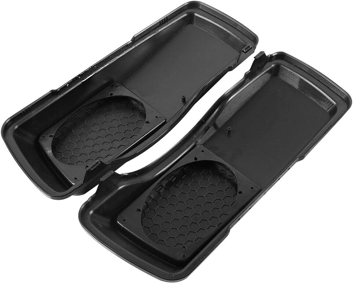 Green-L Vivid Black Saddlebag Lids with 6x9 Speaker Cutout Fit for Harley Touring Road King Street Glide Electra Glide Ultra Classic Limited 1993-2013