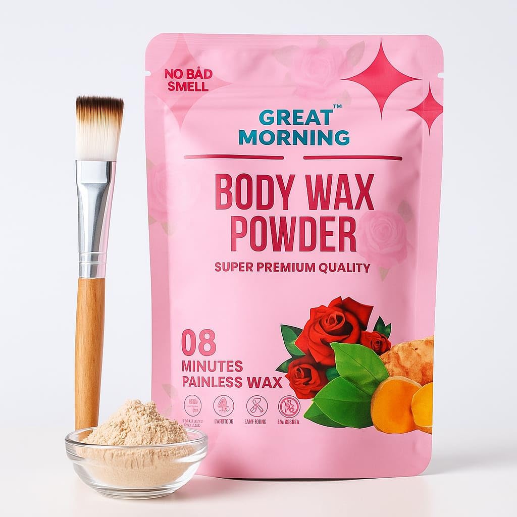 GREAT MORNING Body Wax Powder | Painless Hair Removal for Women & Men | Herbal Waxing Powder for Smooth Skin | No Smell, No Chemicals, No Rashes | 50g Natural Hair Removal Solution-image-36