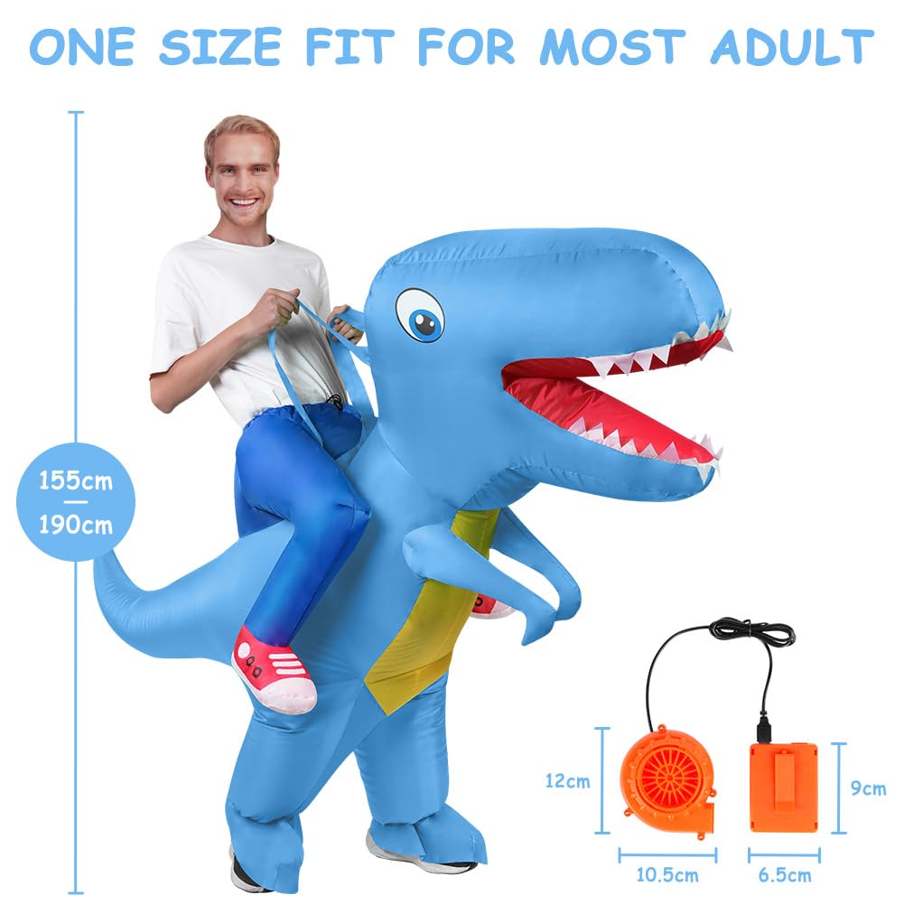 AOOWU Costume Gonfiabile, Costumi Gonfiabili Bambin Travestimento Gonfiabile, Dinosauro Gonfiabile Costumi Divertenti per Insegnanti Scuola Festa di Halloween, Carnevale
